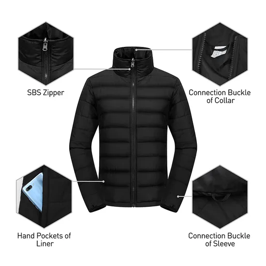 Mens Outdoor Waterproof Winter Coat Mountain Snow 3-in-1 Ski Jacket for Hiking