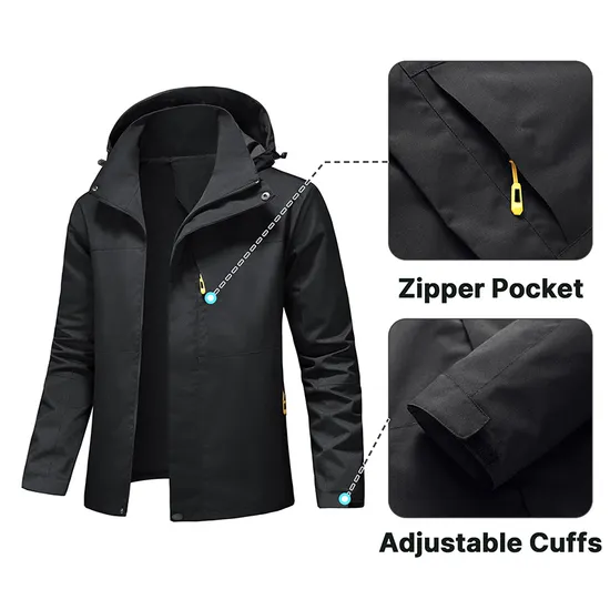 Waterproof Rain Poncho Lightweight Hiking Hooded Coat Jacket Raincoat for Outdoor Activities