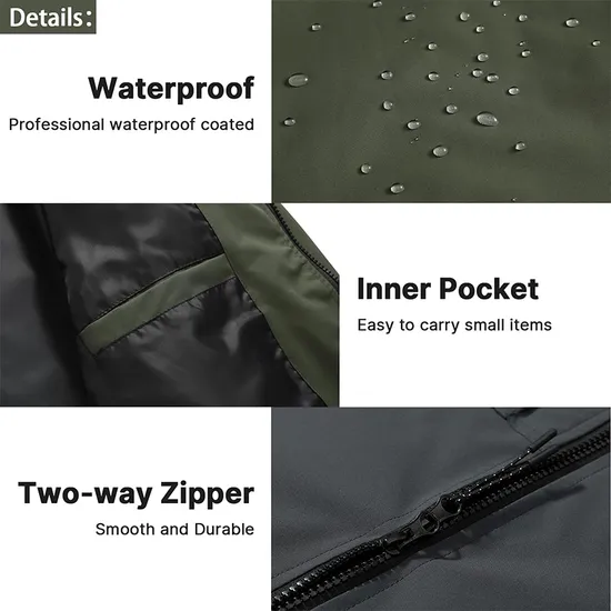 High Quality Waterproof Lightweight Raincoat Rain Ponchos Coat Jacket