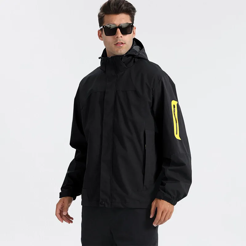 Custom Logo Manufacturer Wholesale Clothing Men Cotton Fleece Windbreaker Coat Jacket