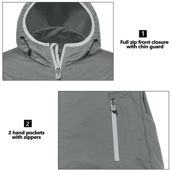 Women's Lightweight Fleece Lined Waterproof Coats Rain Tactical Softshell Jacket for Hiking Running