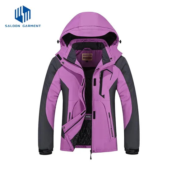 Women's Waterproof Fleece Lined Warm Winter Rain Ski Snow Jacket with Hood