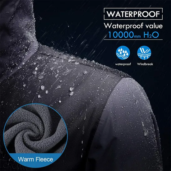 Men's Winter Coats Snow Water Resistant Windproof Fleece Parka 3-in-1 Ski Jacket
