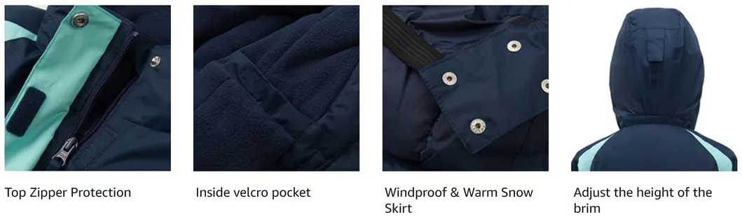 OEM Waterproof Snow Insulated Fleece Outdoor Winter Coat Girl's Snowboarding Ski Jacket