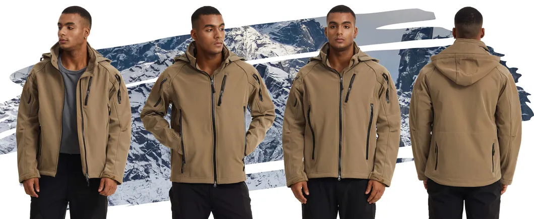 Mens Fleece Lined Hooded Lightweight Insulated Running Coat Softshell Jacket