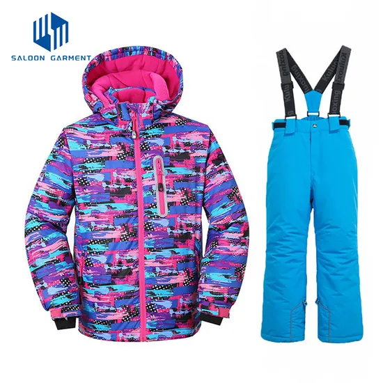 Girl's Winter Outdoor Clothing Softshell Fleece Ski Jacket Snowmobile Wear Snow Suit