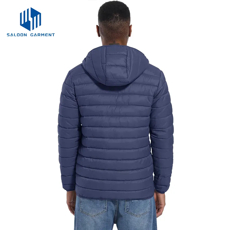 Custom Men's Packable Winter Outdoor Coat Lightweight Fleece Puffer Down Jacket
