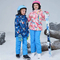 Girl's Winter Sports Wear Rain Garment Ski Clothes Jumpsuit Snowsuit