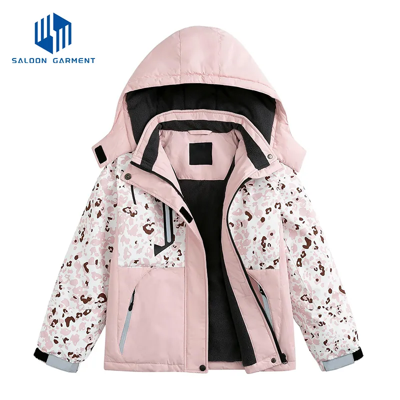 Girl's Waterproof Thick Padded Warm Winter Coat Hooded Snowboarding Ski Jacket