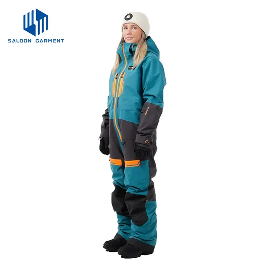 Professional Outdoor Waterproof Breathable One Piece Ski Suit Snowboard Insulated Overall Snowsuit