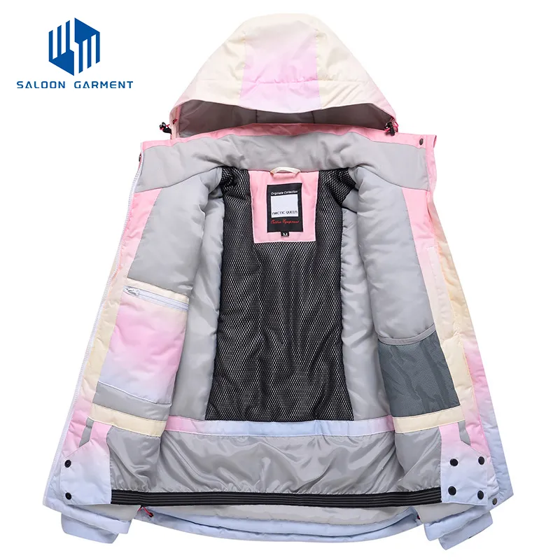 Women's OEM Custom Waterproof Snow Wear Winter Ski Jacket