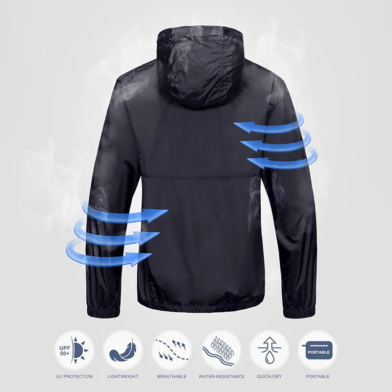 Custom Logo Lightweight Waterproof Sports Training Windbreaker Jacket