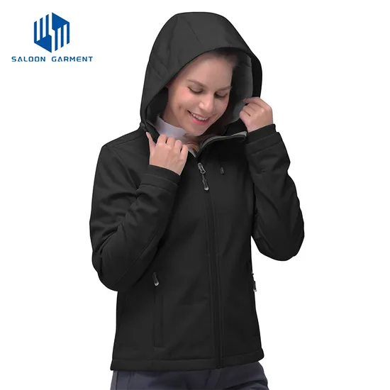 Wholesale Women's Waterproof Hoody Coat Winter Fleece Tactical Softshell Jacket