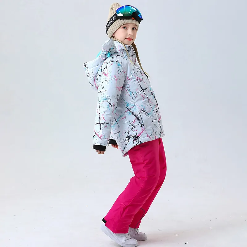Custom Kids Girls Waterproof Windproof Snowmobile Snow Ski Jacket Snowsuit