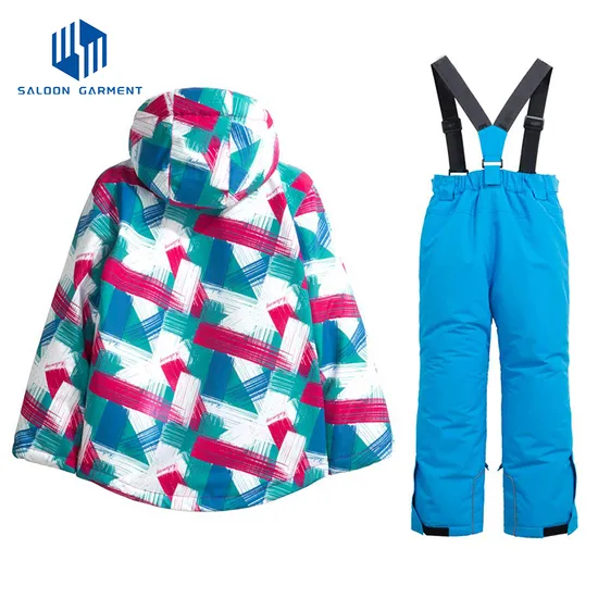 Girls' Winter Outdoor Snowboarding Waterproof Snowsuits One Pieces Ski Suits Jumpsuits