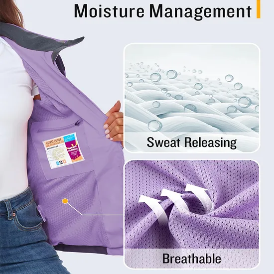 Wholesale Custom Women's Waterproof Windbreaker Jacket