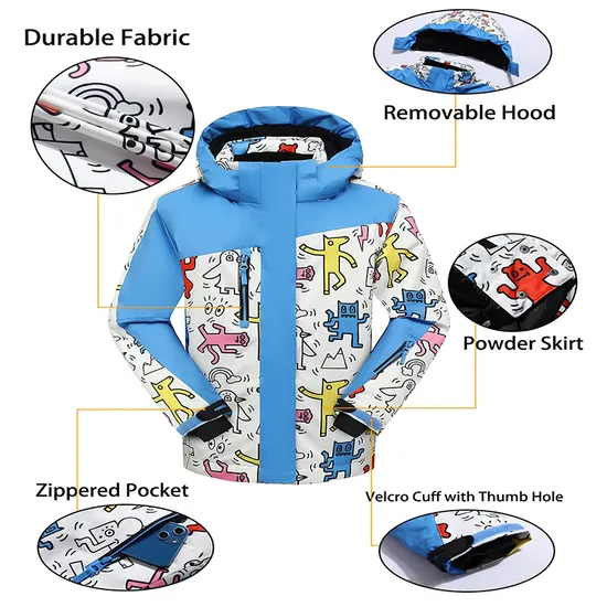 Children's Winter Warm Coat Waterproof Girl's Outdoor Windbreaker Snowboarding Ski Jackets