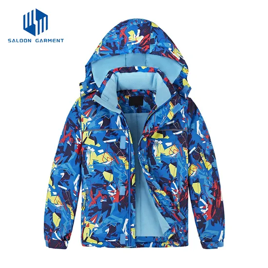 Kids' Waterproof Ski Jacket with Windproof Hood for Outdoor Adventures
