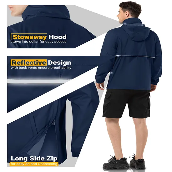 Rainproof Mackintosh Rain Jacket Poncho Raincoat for Hiking