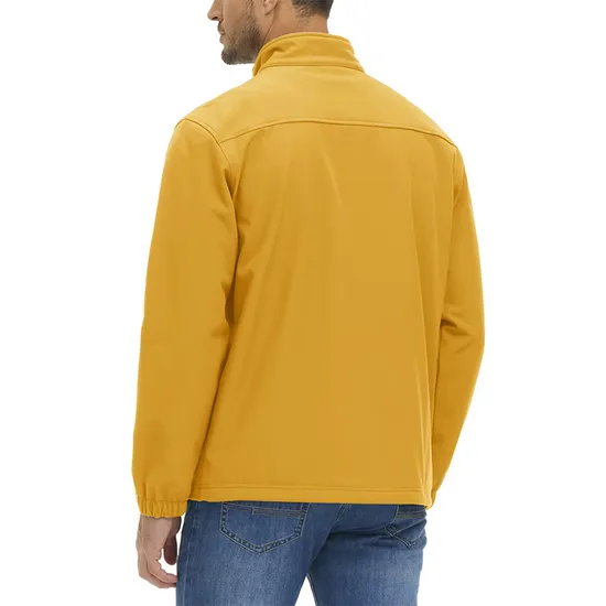 Men's Water Resistant Fleece Lined Hiking Training Coat Tactical Softshell Jacket
