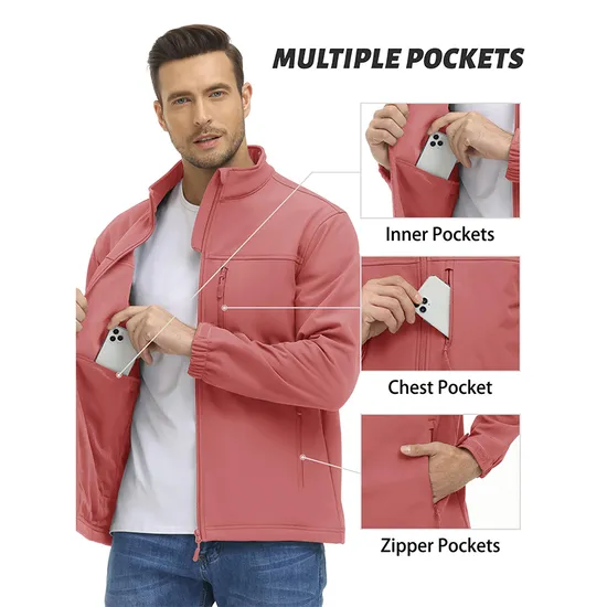 Fashion Outdoor Winter Coat Waterproof Black Tactical Softshell Jacket