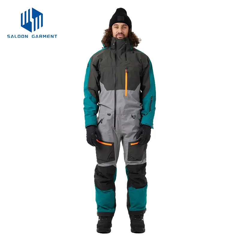 Men's Waterproof Outdoor Sports Jumpsuits One Piece Snowsuits Winter Ski Jumpsuits for Skiing