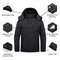Men's Winter Warm Snow Coat Mountain Windbreaker Hooded Raincoat 3-in-1 Ski Jacket