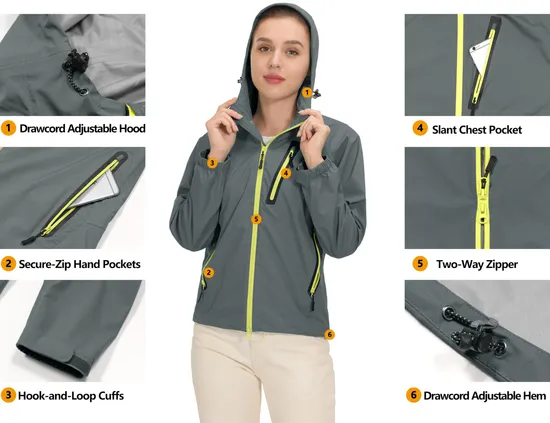 2.5 Layer Wholesale Custom Polyester Outdoor Sports Windbreaker Waterproof Jacket