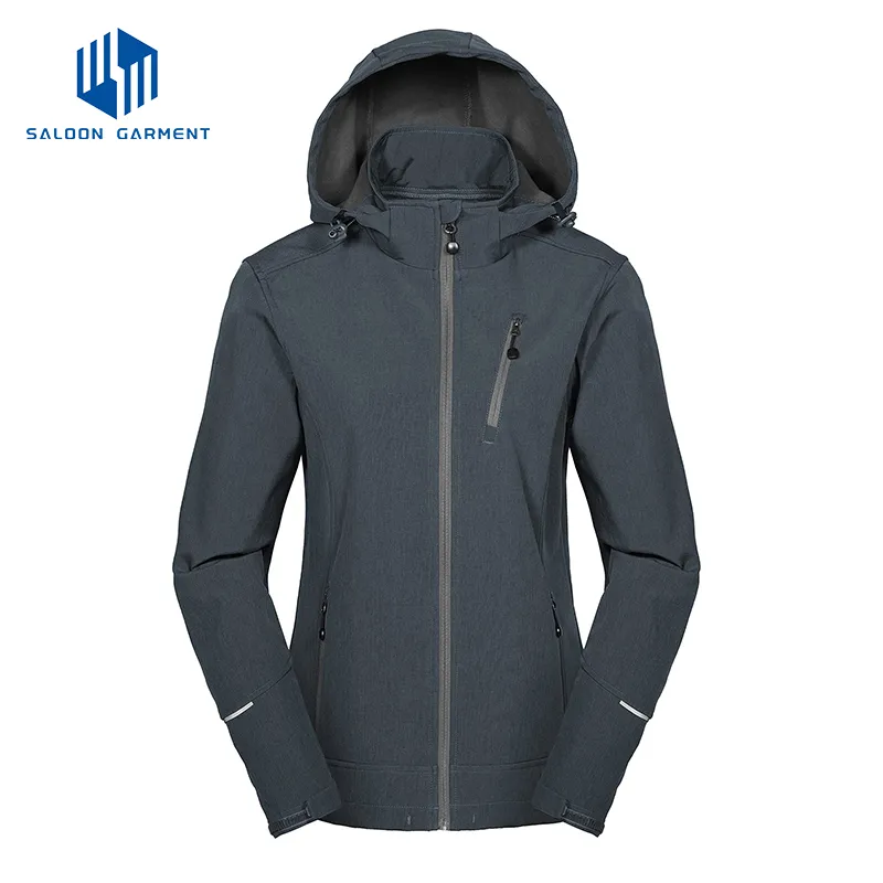 Women's Insulated Hooded Lightweight Warm Water Resistant Hiking Coat Tactical Softshell Jacket