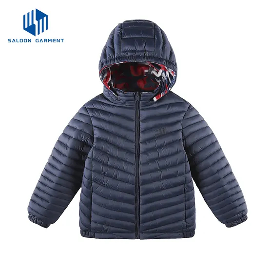 Wholesale Men's Custom Logo Nylon Winter Padded Warm Quilted Jacket