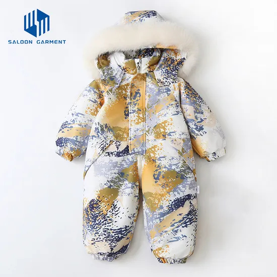 Custom Logo Baby Overall Ski Snow Clothing Outdoor Sport Windproof Baby Jumpsuit Snow Suit