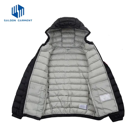 Custom Boys' Lightweight Waterproof Windproof Quilted Jacket for School Travel Hiking Camping