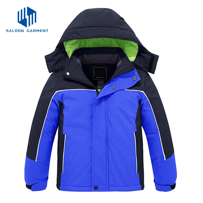 Factory Price Child Outdoor Long Sleeve Full Zip Windbreaker Fleece Lining Jacket