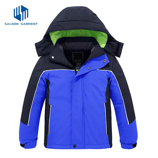 Factory Price Child Outdoor Long Sleeve Full Zip Windbreaker Fleece Lining Jacket