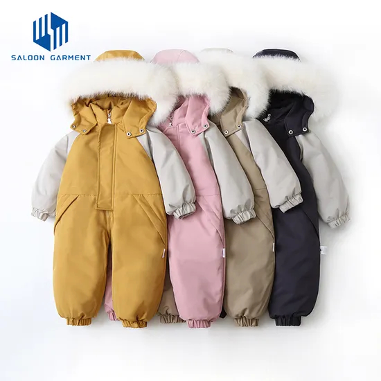 One-Piece Ski Suit Snowsuit Jumpsuit for Children Custom Sportswear Children Winter Clothes