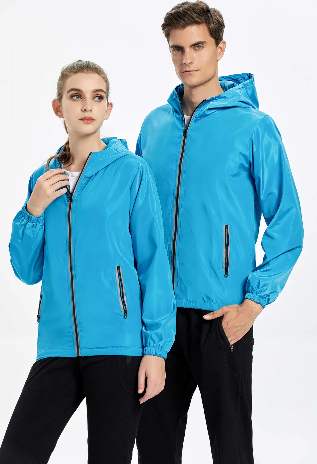 Custom Logo Polyester Sports Coat Lightweight Windbreaker Jackets