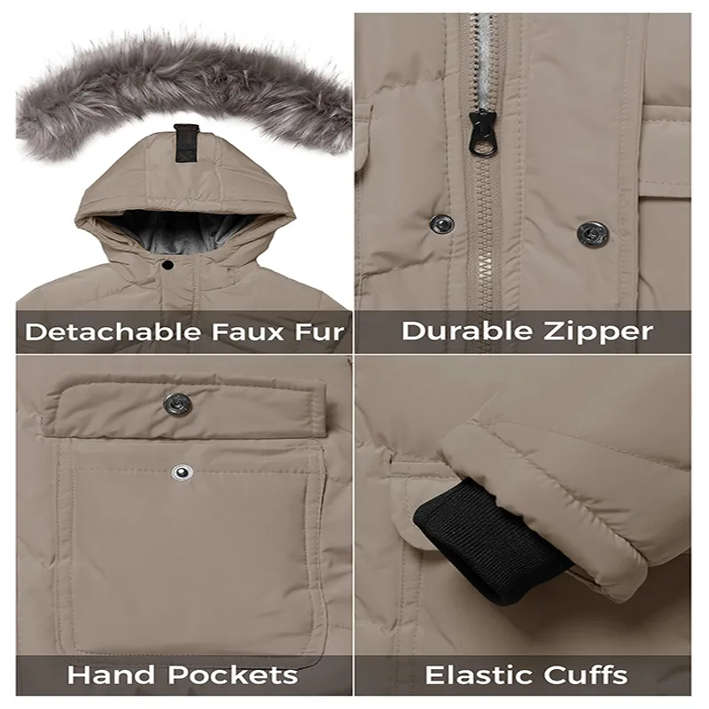 Wholesale Bomber Style Parka Boy's Outdoor Winter Coat Warm Insulated Padded Jackets