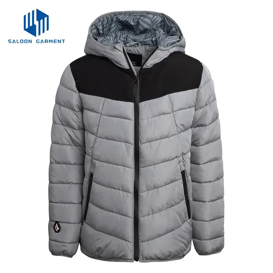 OEM Children Hooded Bubble Puffer Coat Waterproof Outerwear Quilte Winter Jacket
