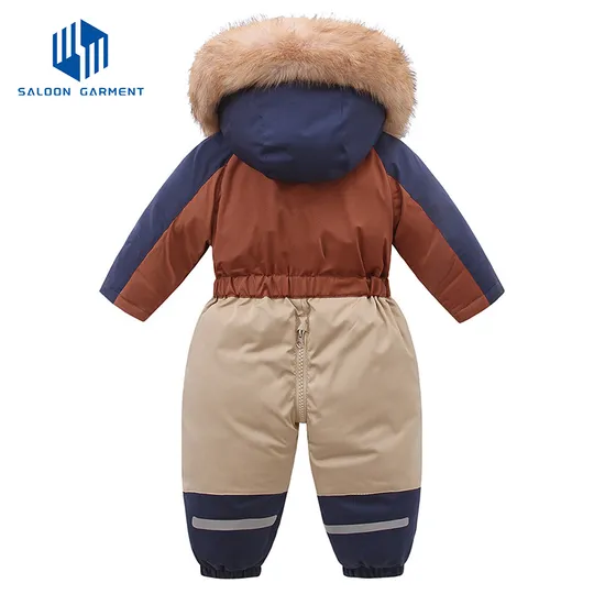 Customized Kid Snowboard Jumpsuit Ski Suit for Children Snowboard Wear Children Down Jacket Kids 1 Piece Ski Overall