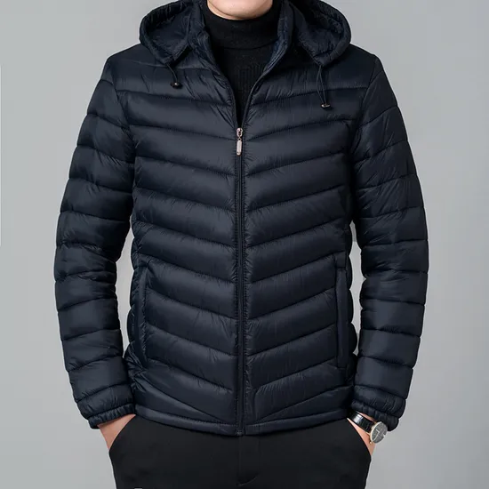 Custom Logo Mens Waterproof Windproof Winter Quilted Thick Filling Puffer Jacket