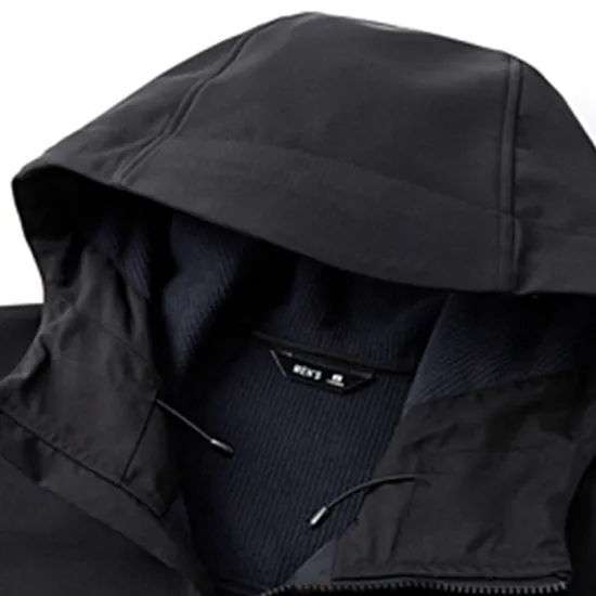 Wholesale 100% Polyester Softshell Waterproof Blank Custom Logo Design Long Sleeve Full Zipper Men's Jacket
