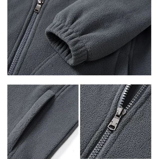 OEM Custom Design Men's Winter Polar Fleece Jacket Outdoor Camping Tourism Coat Plus Size Mountain Climbing Ski Hiking Jackets