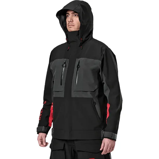 Men's Rain Jacket Outdoor Waterproof Fly Fishing Wading 3 Layer Fabric Jacket