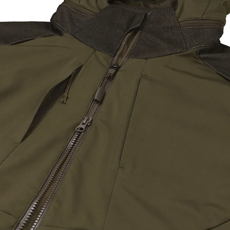 Outdoor Men Winter Front Pockets Inside Polyester Lining Fishing Soft Shell Jacket