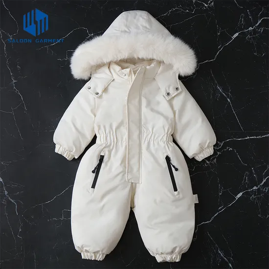 OEM Wholesale Winter Clothes Romper Snowsuit Snow Wear Coats Baby Girls Boys Warm Cotton Hooded Jumpsuit