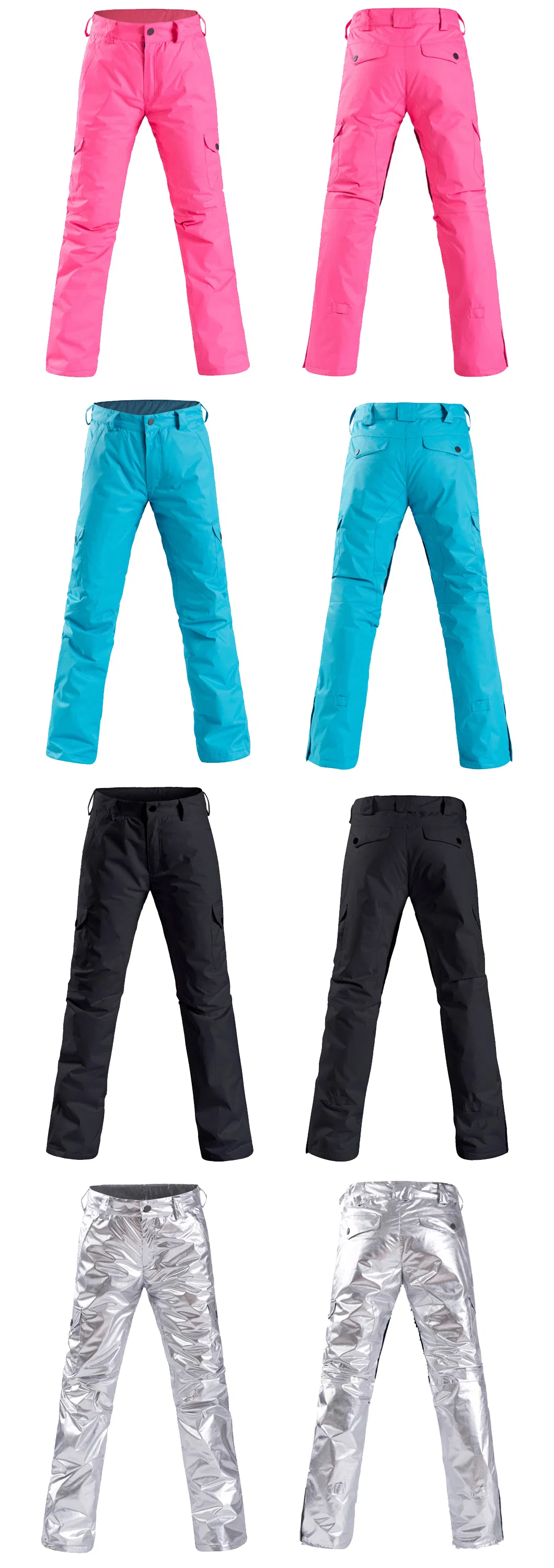 Wholesale Women's Custom Logo Outdoor Breathable Waterproof Snow Snowboard Ski Pants
