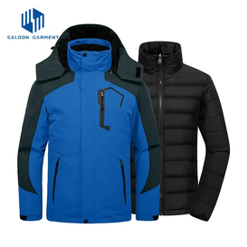 Mens Outdoor Waterproof Winter Coat Mountain Snow 3-in-1 Ski Jacket for Hiking