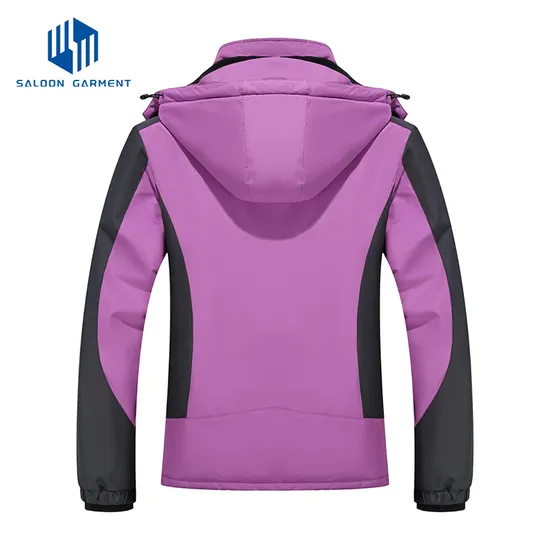 Women's Waterproof Fleece Lined Warm Winter Rain Ski Snow Jacket with Hood