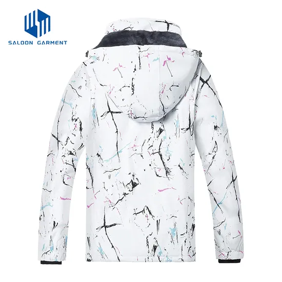 Mountain Snow Waterproof Detachable Hood Windproof Fleece Winter Coat Rain Ski Jacket