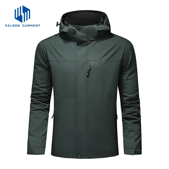 Outdoor Men's Lightweight Waterproof Windbreaker Hooded Softshell Raincoat Rain Jacket